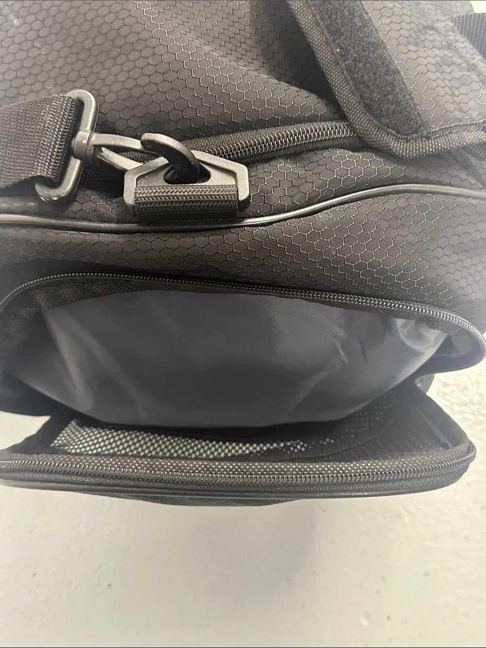adidas Black Duffel Bag with White Logo